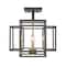 Z-Lite Titania 4 Light Semi Flush Mount, Bronze + Olde Brass 454SF-BRZ-OBR - alternate 2